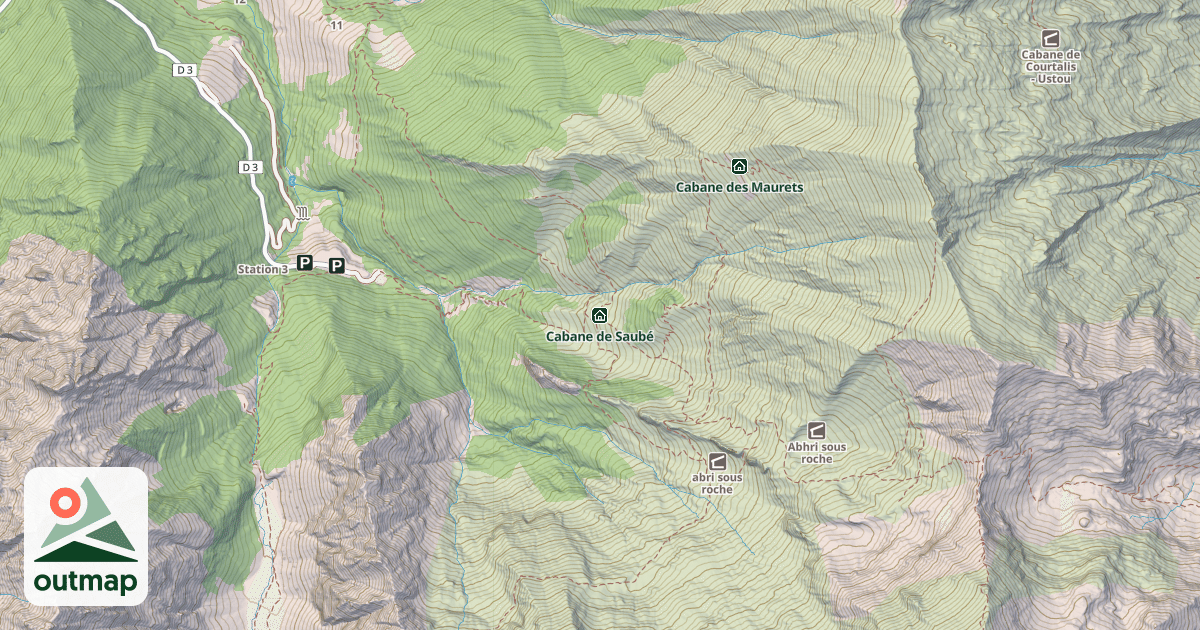 Map of Cabane de Saubé