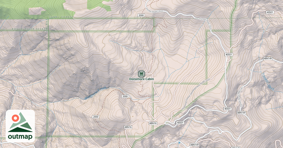 Map of Donomore Cabin