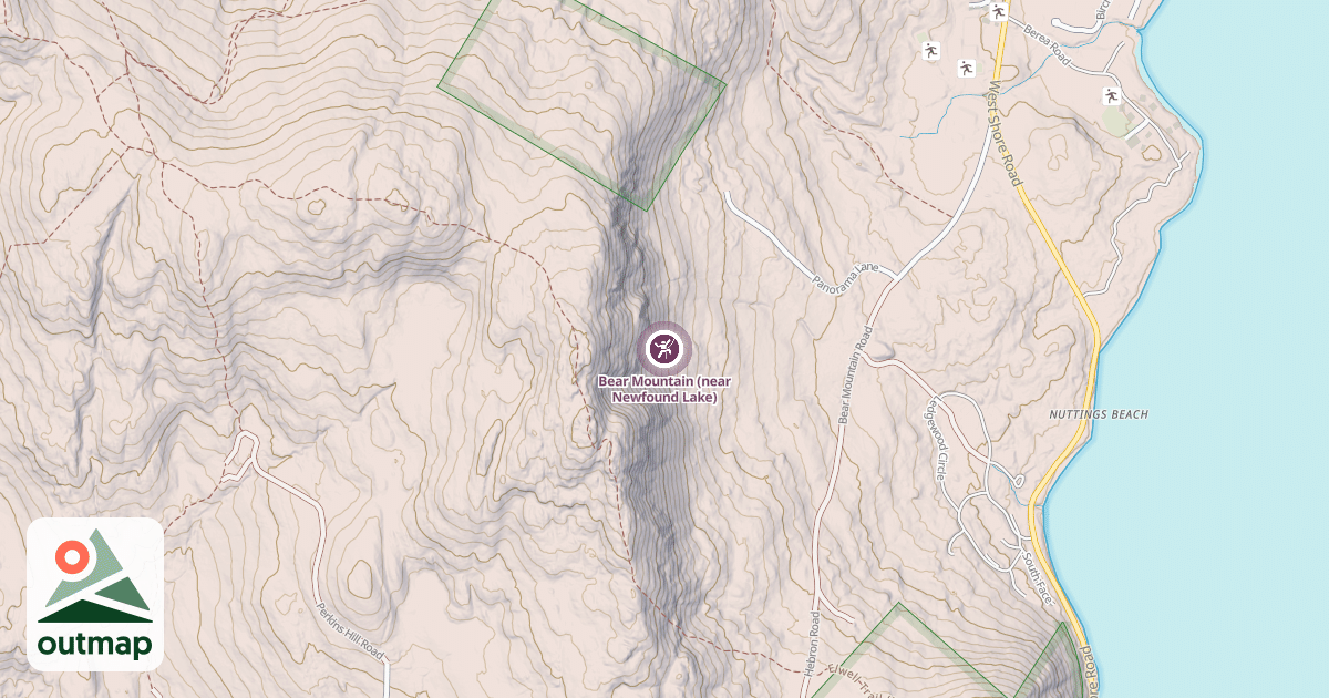 Map of Bear Mountain (near Newfound Lake)