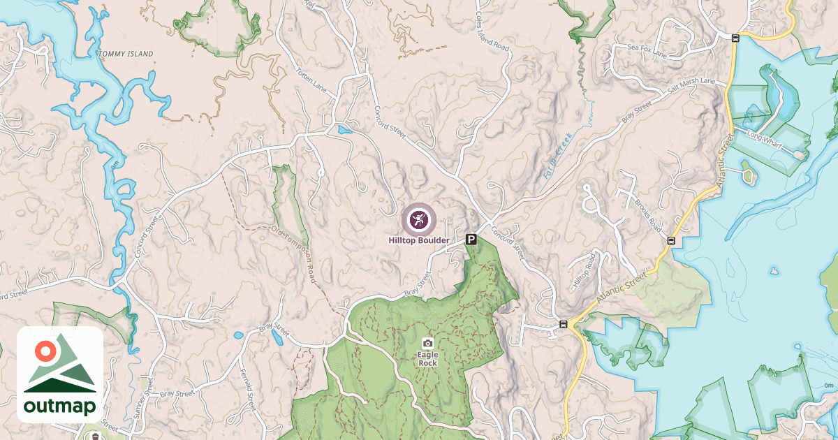 Map of Hilltop Boulder