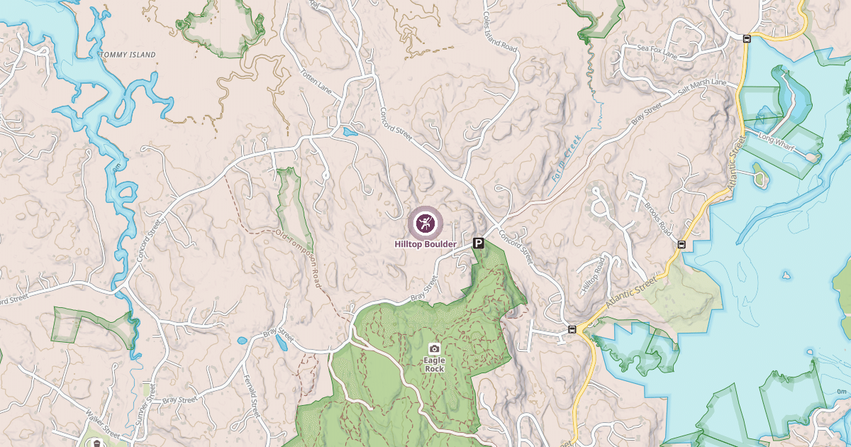 Map preview of Hilltop Boulder