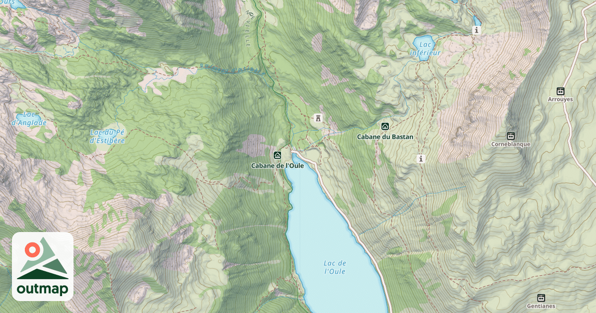 Map of Cabane de La Lude
