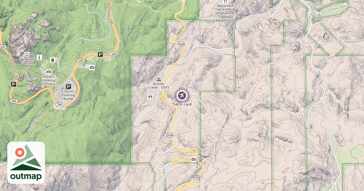 Map of Tub o' Lard