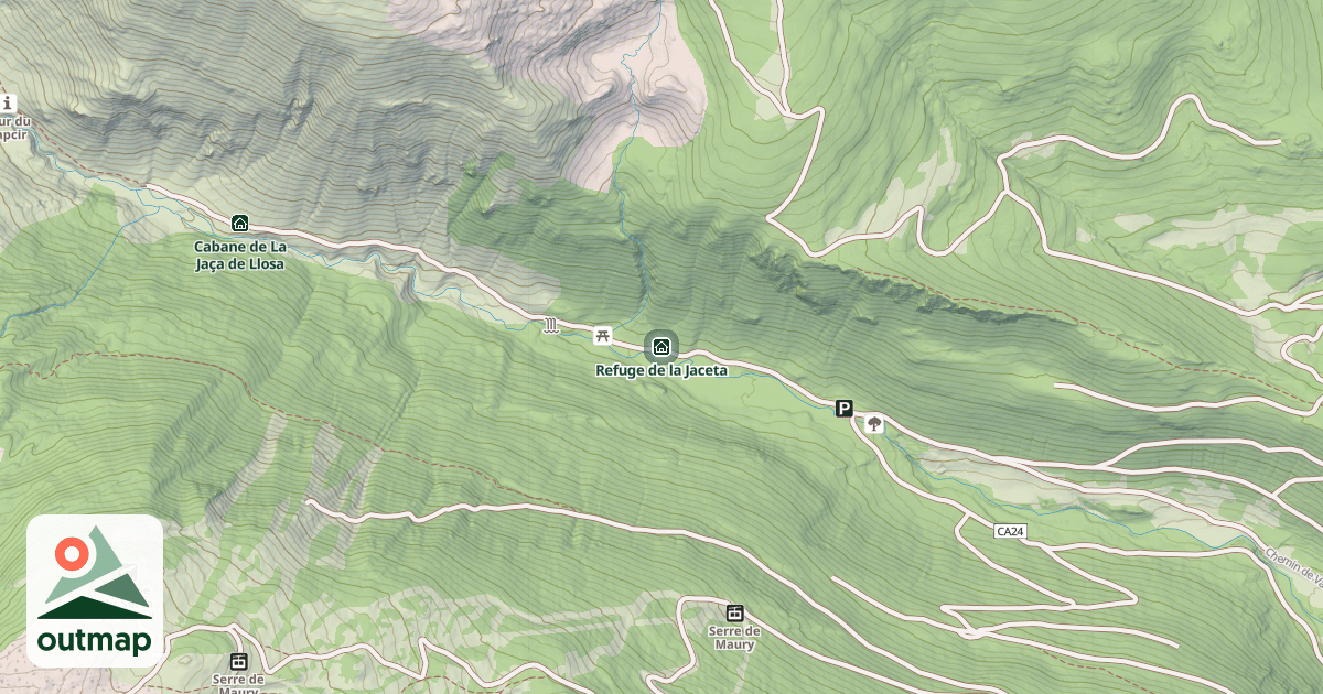 Map of Refuge de la Jaceta