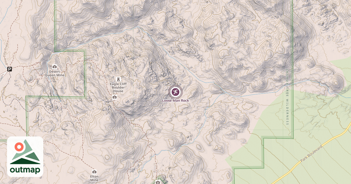 Map of Loose Man Rock