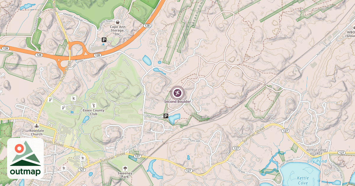 Map of Second Boulder