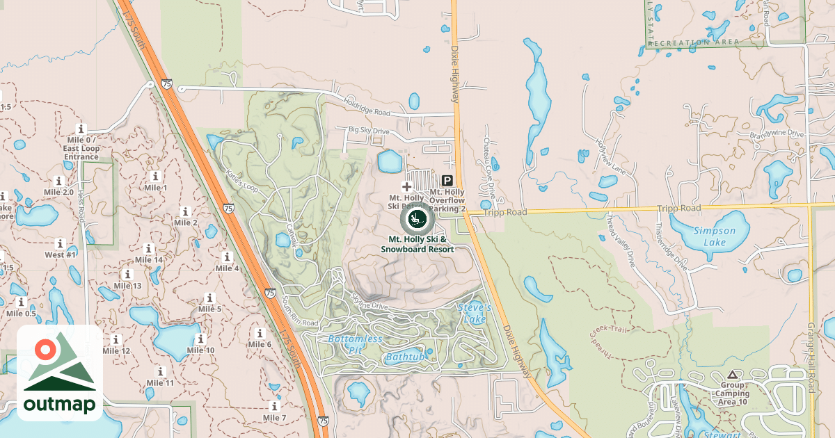 Map of Mt. Holly Ski & Snowboard Resort