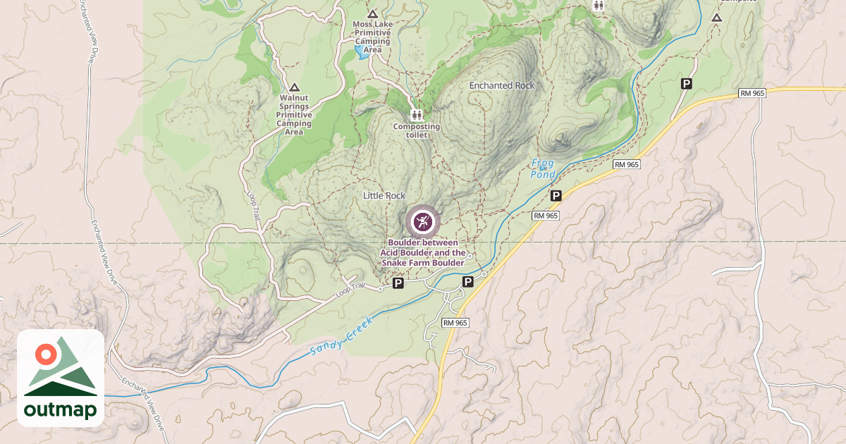 Map of Boulder between Acid Boulder and the Snake Farm Boulder