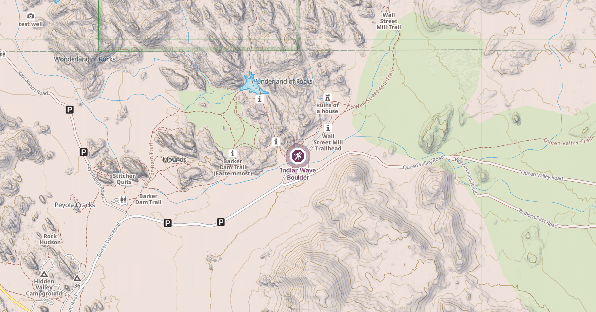 Map preview of Indian Wave Boulder