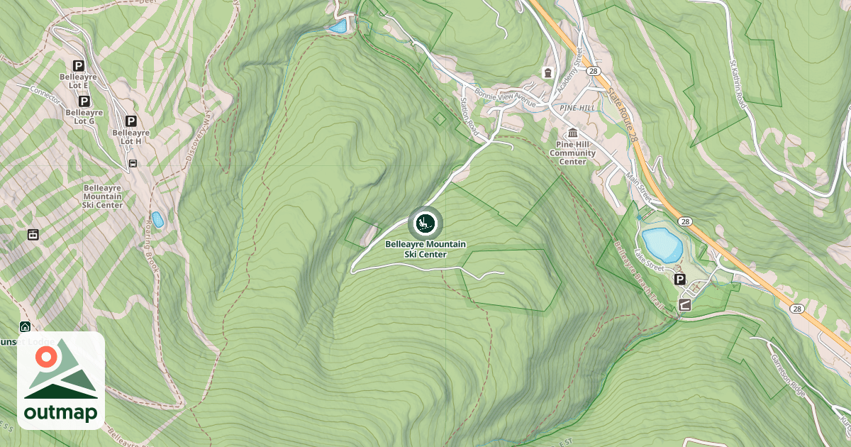 Map of Belleayre Mountain Ski Center