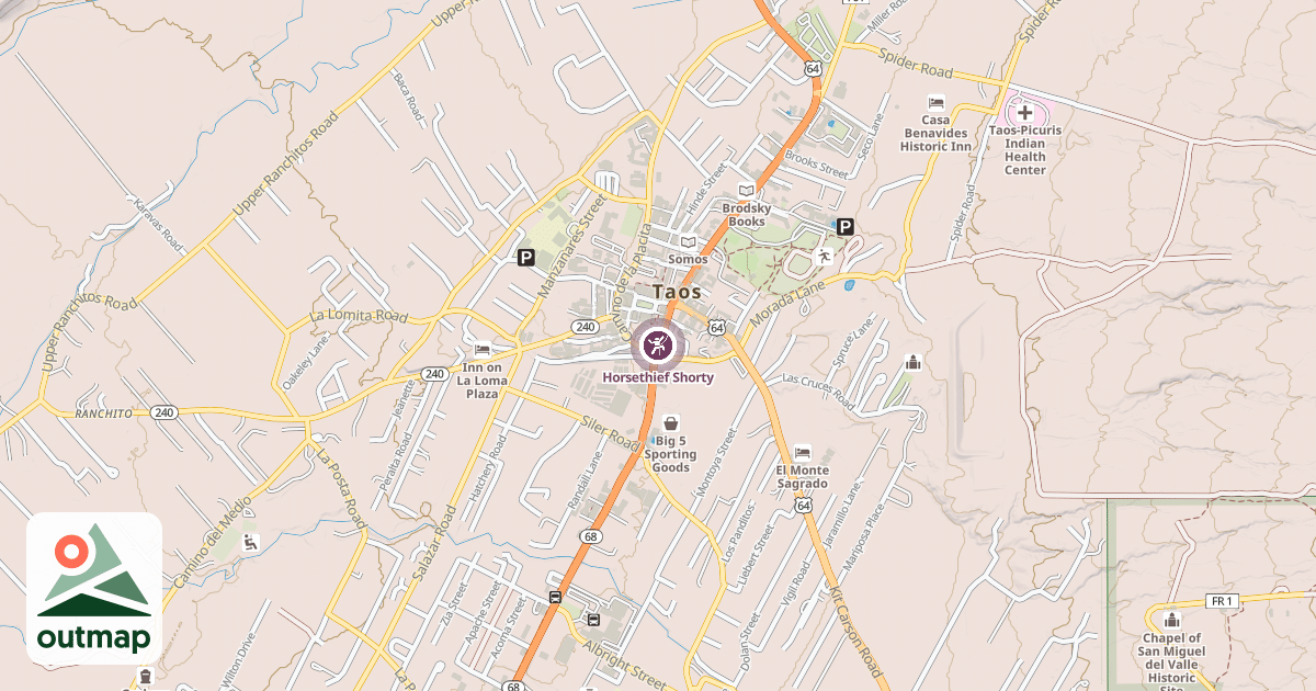 Map of Horsethief Shorty