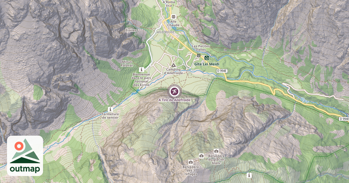 Map of A Tire de Ailefroide