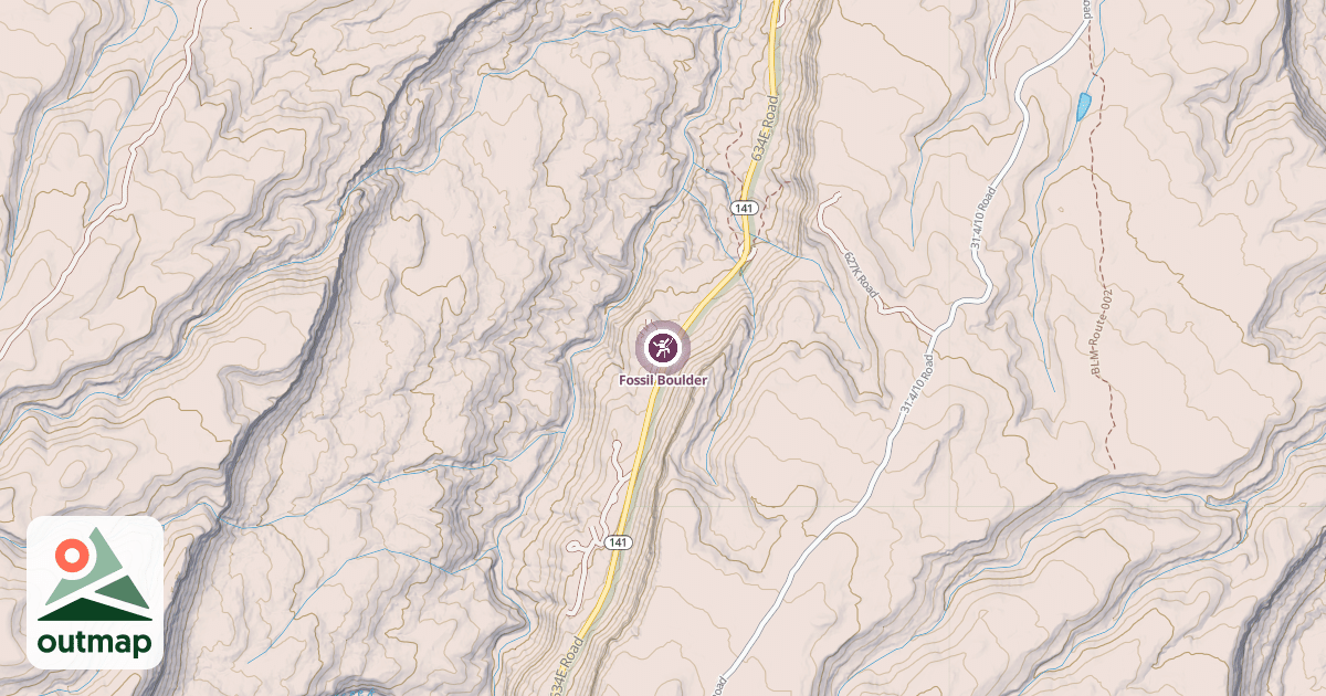 Map of Fossil Boulder