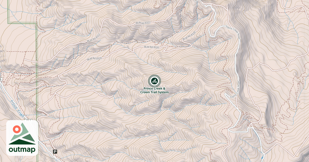 Map of Prince Creek & Crown Trail System