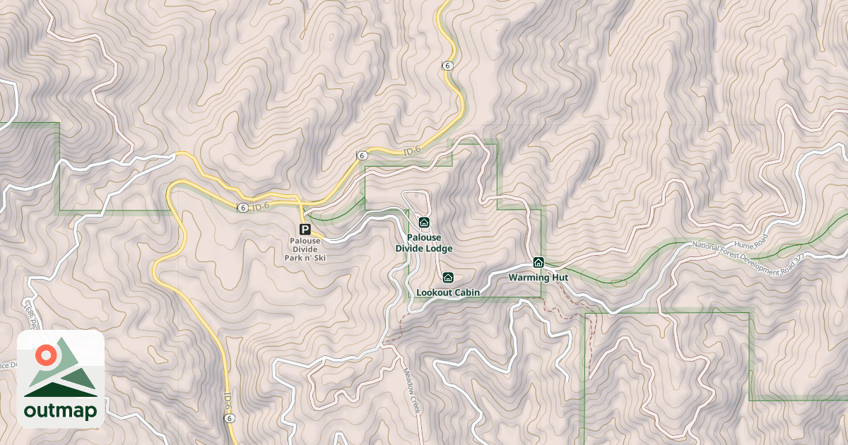 Map of Palouse Divide Lodge