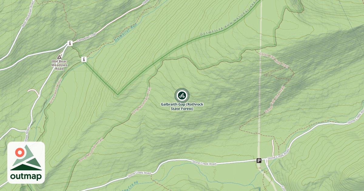 Map of Galbraith Gap (Rothrock State Forest)