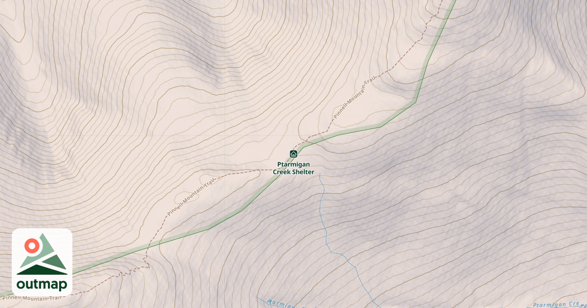 Map of Ptarmigan Creek Shelter