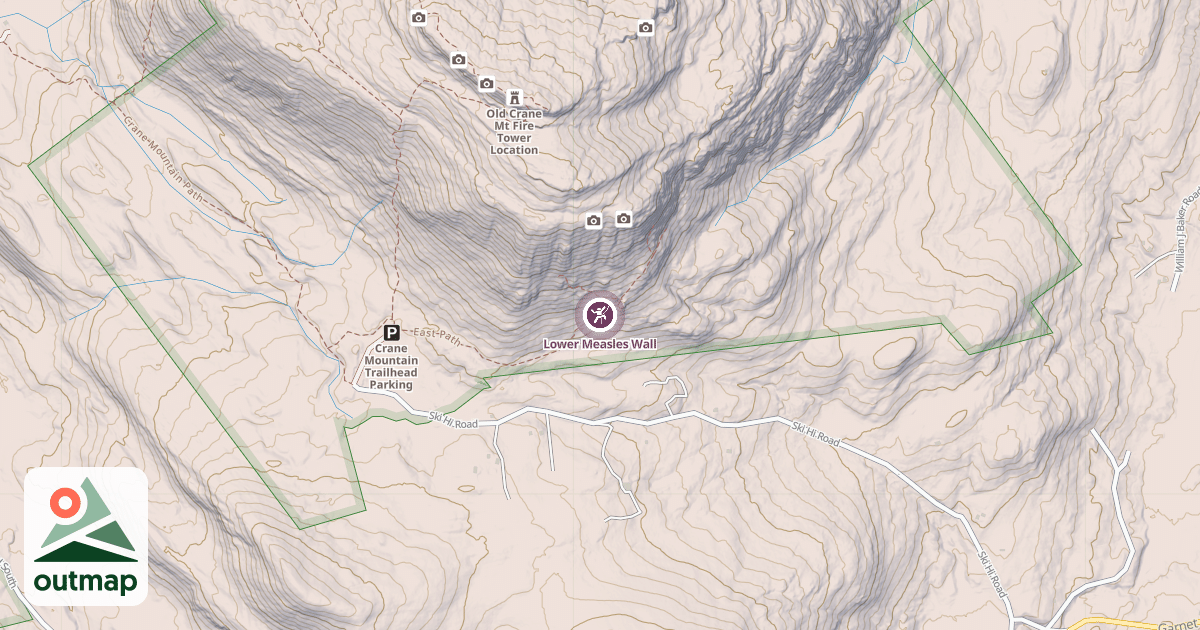 Map of Lower Measles Wall