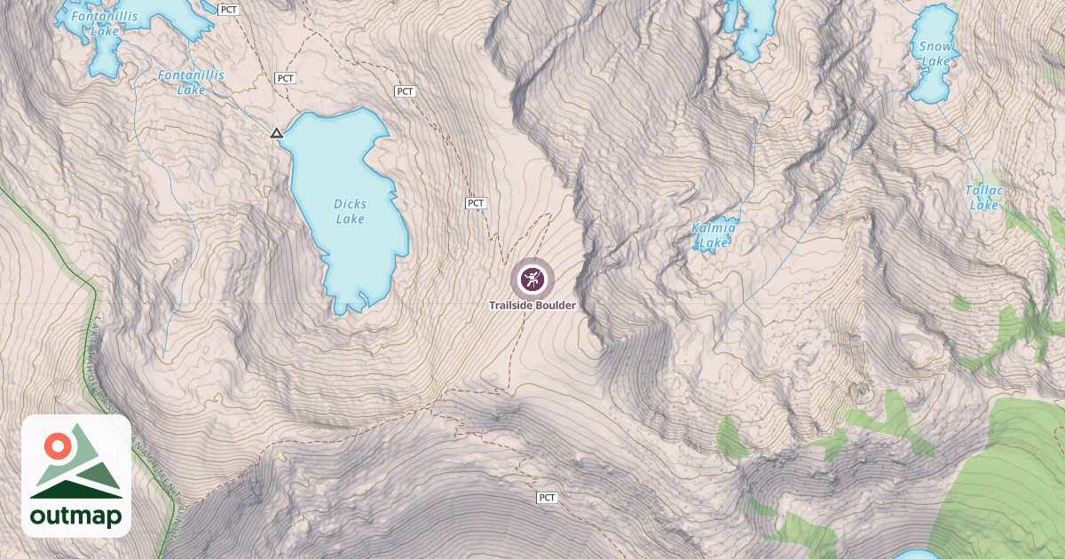 Map of Trailside Boulder