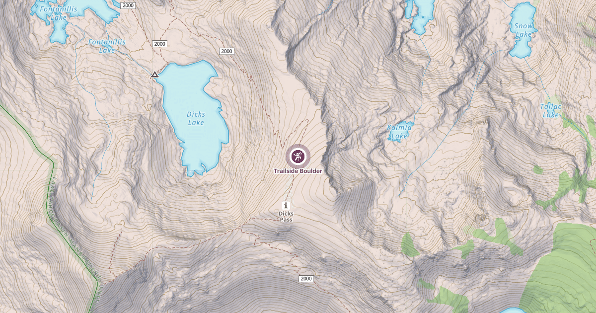 Map preview of Trailside Boulder