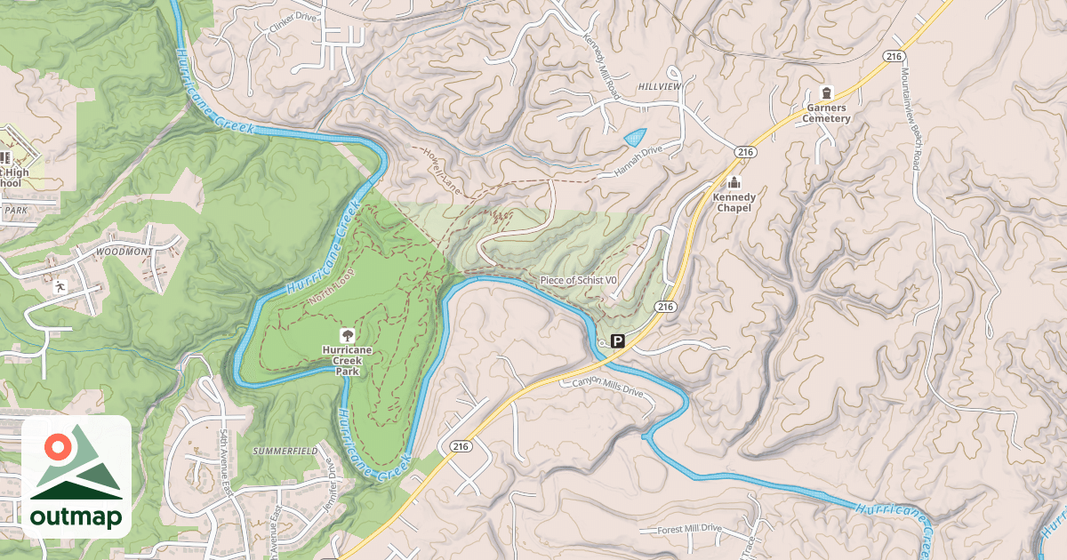 Map of Piece of Schist