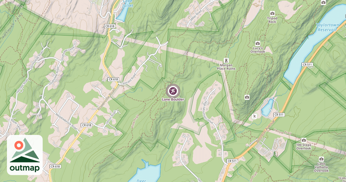 Map of Lone Boulder