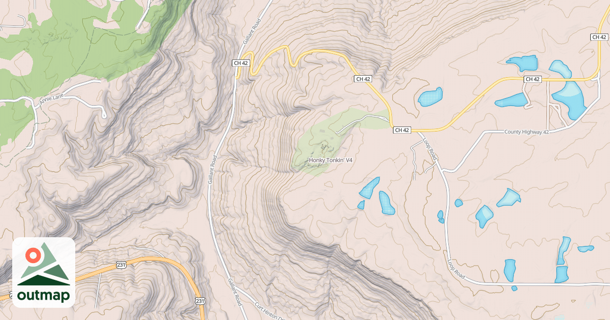 Map of Honky Tonkin'