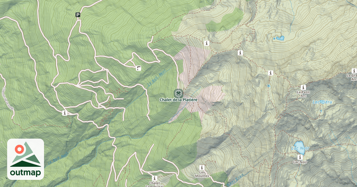 Map of Chalet de la Platière