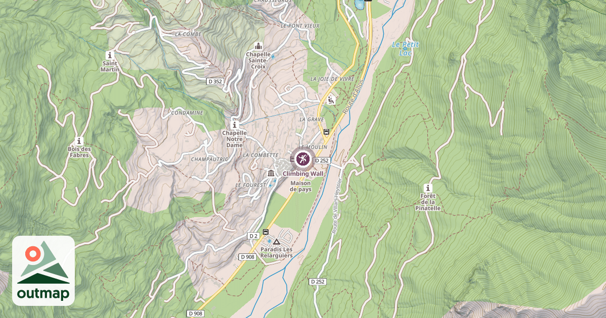 Map of Climbing Wall