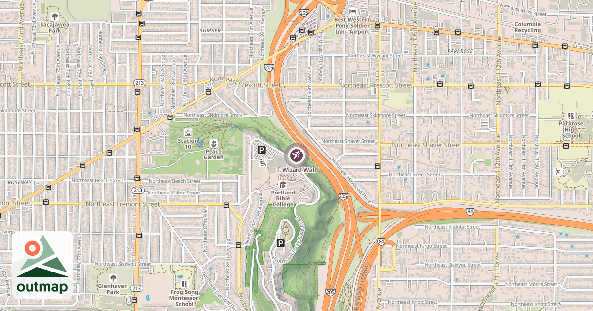Map of f. Wizard Wall