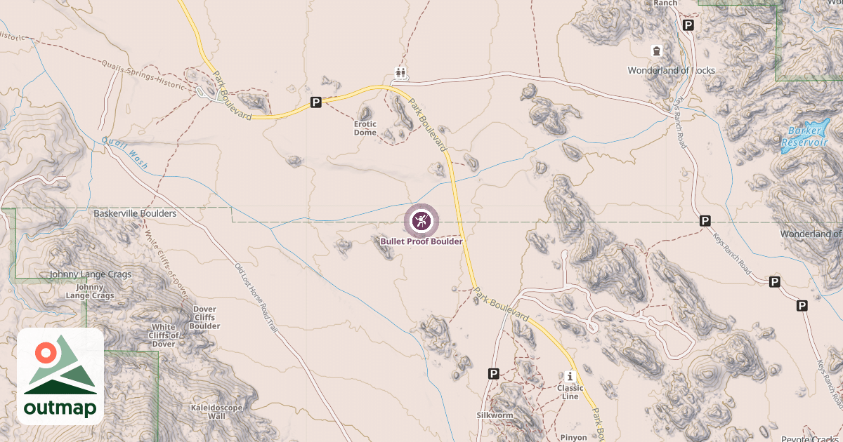 Map of Bullet Proof Boulder