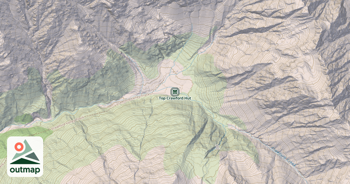 Map of Top Crawford Hut
