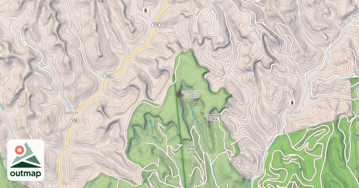 Map of Straight Outta Campton