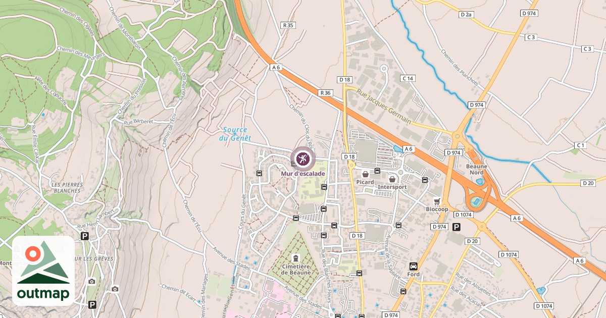 Map of Mur d'escalade