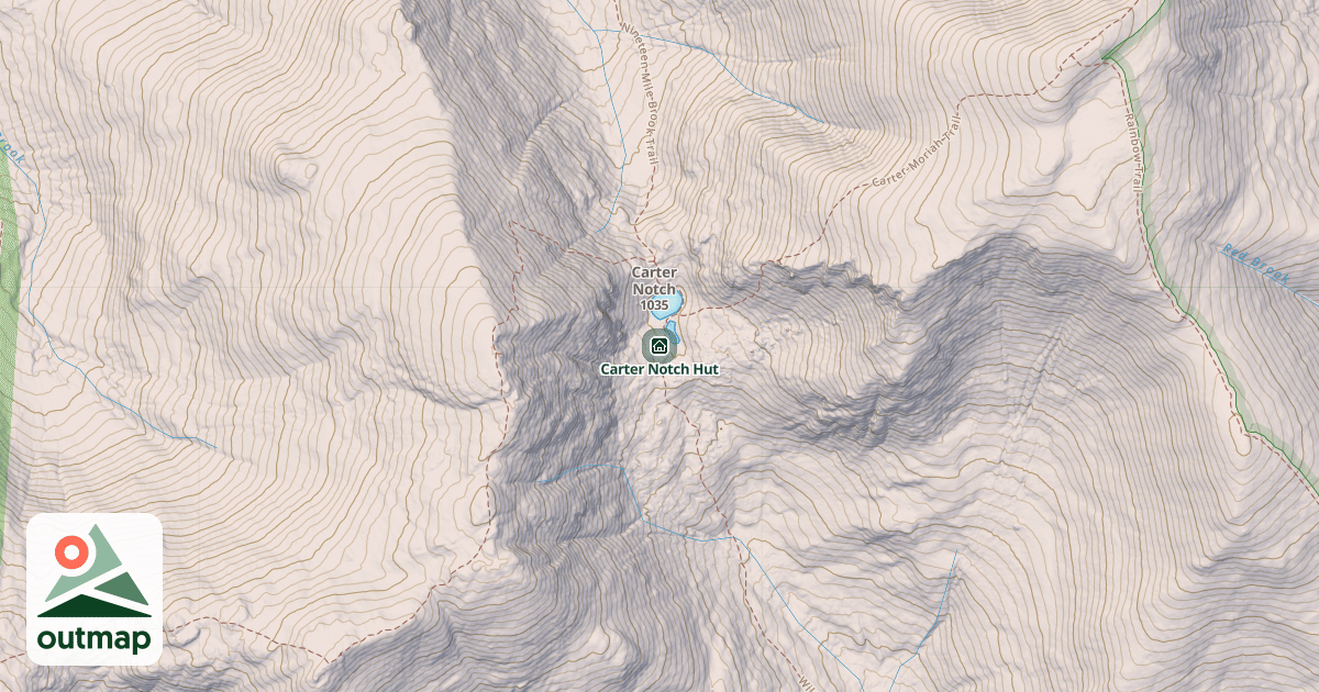 Map of Carter Notch Hut