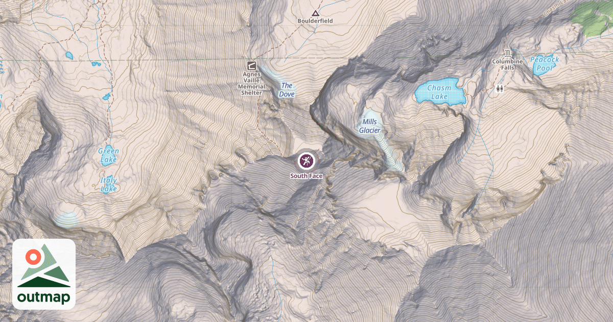 Map of South Face
