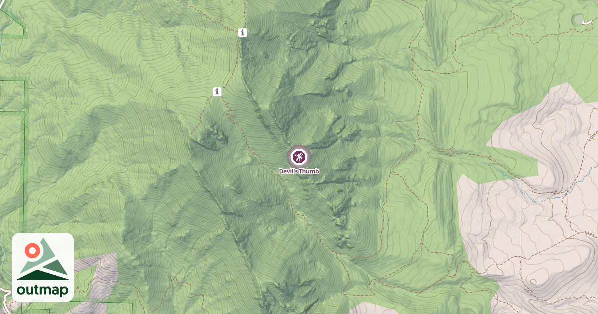 Map of Devil's Thumb