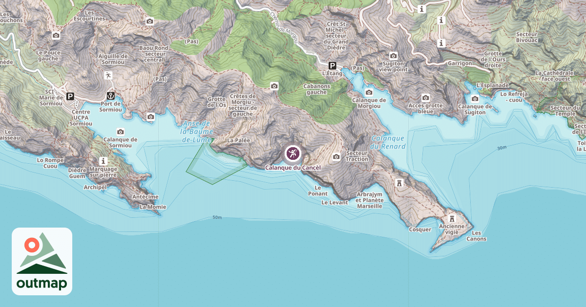 Map of Calanque du Cancèl
