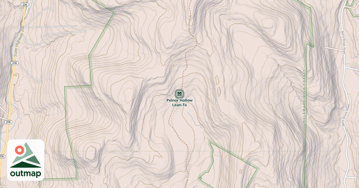 Map of Pelnor Hollow Lean-To