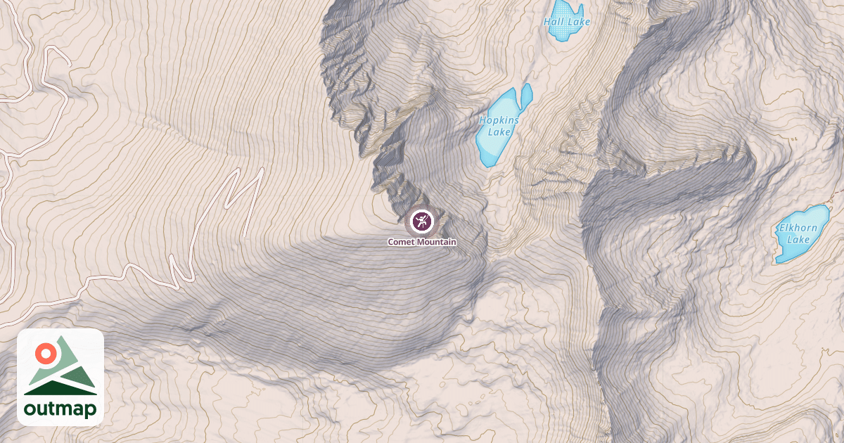 Map of Comet Mountain