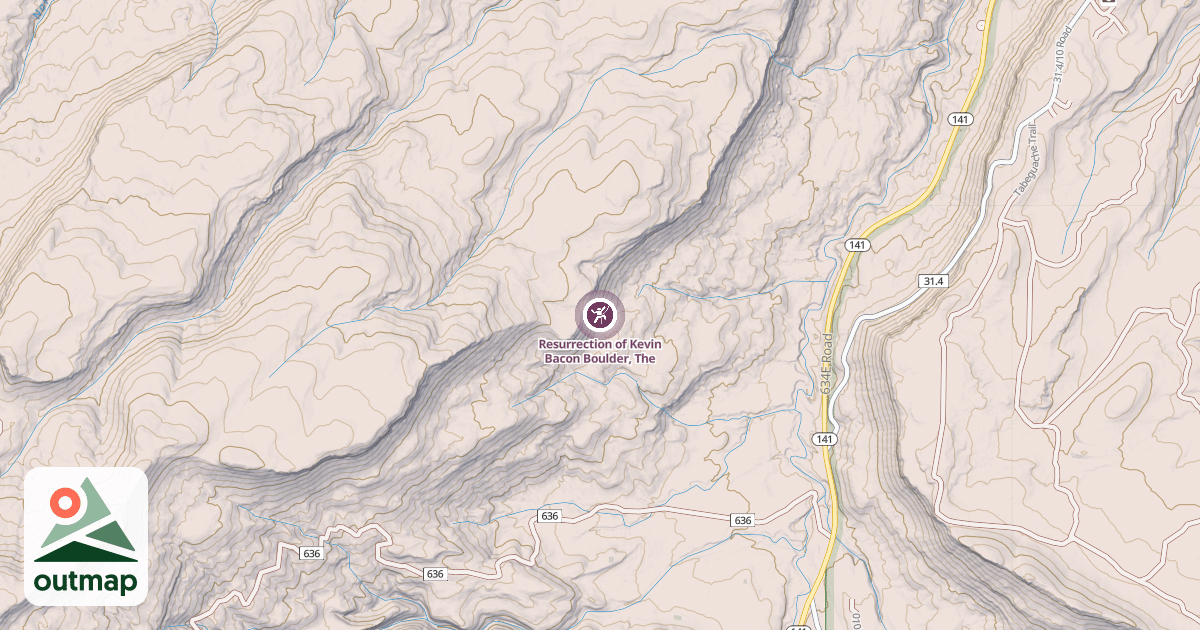 Map of Resurrection of Kevin Bacon Boulder, The