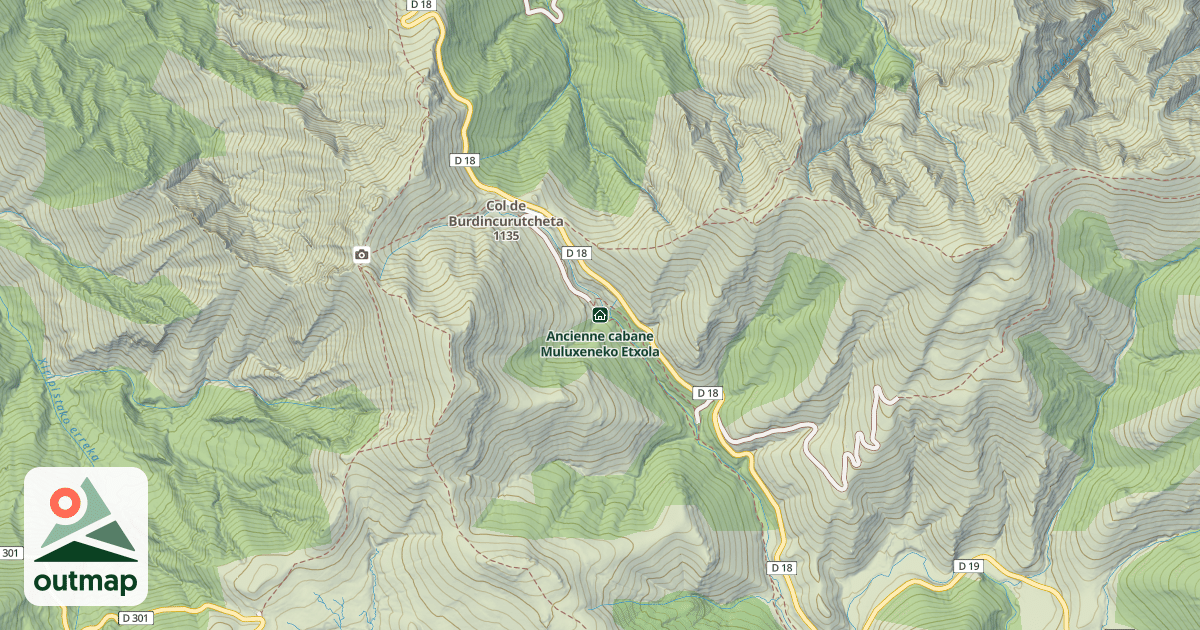 Map of Ancienne cabane Muluxeneko Etxola