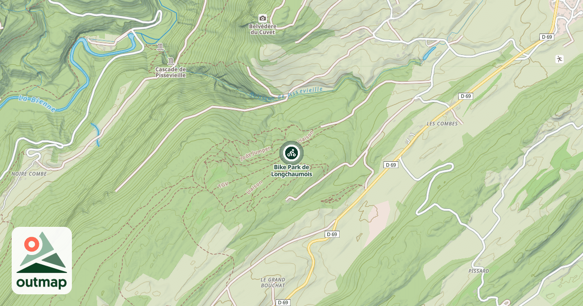 Map of Bike Park de Longchaumois
