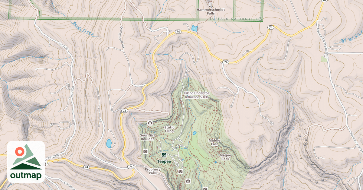 Map of Hiking Under the Influence