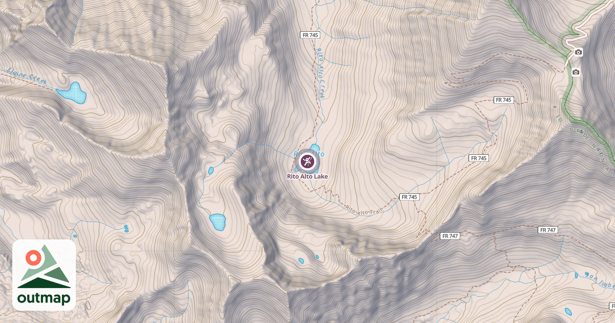 Map of Rito Alto Lake