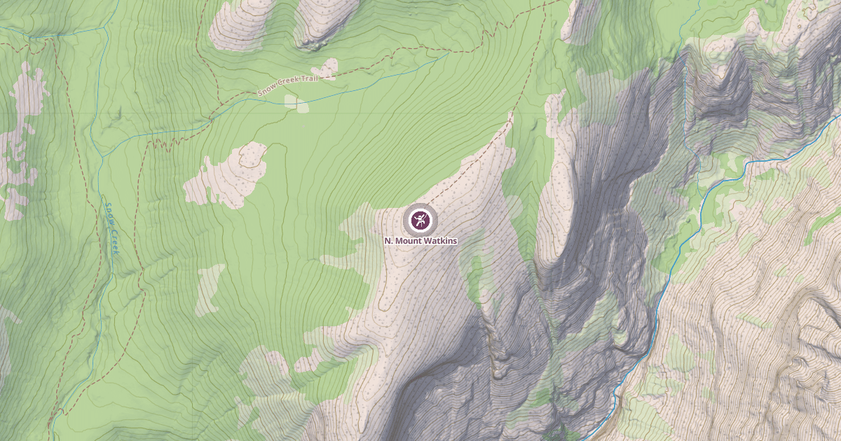 Map preview of N. Mount Watkins
