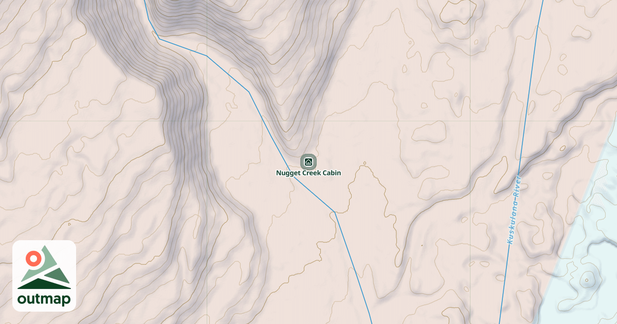 Map of Nugget Creek Cabin