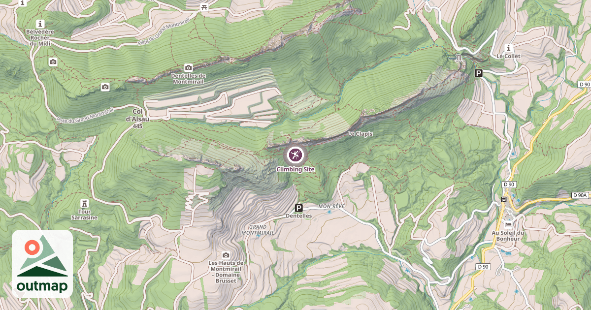 Map of Climbing Site