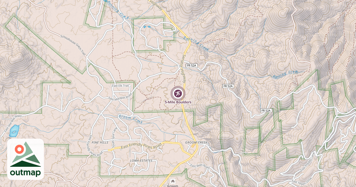 Map of 5-Mile Boulders