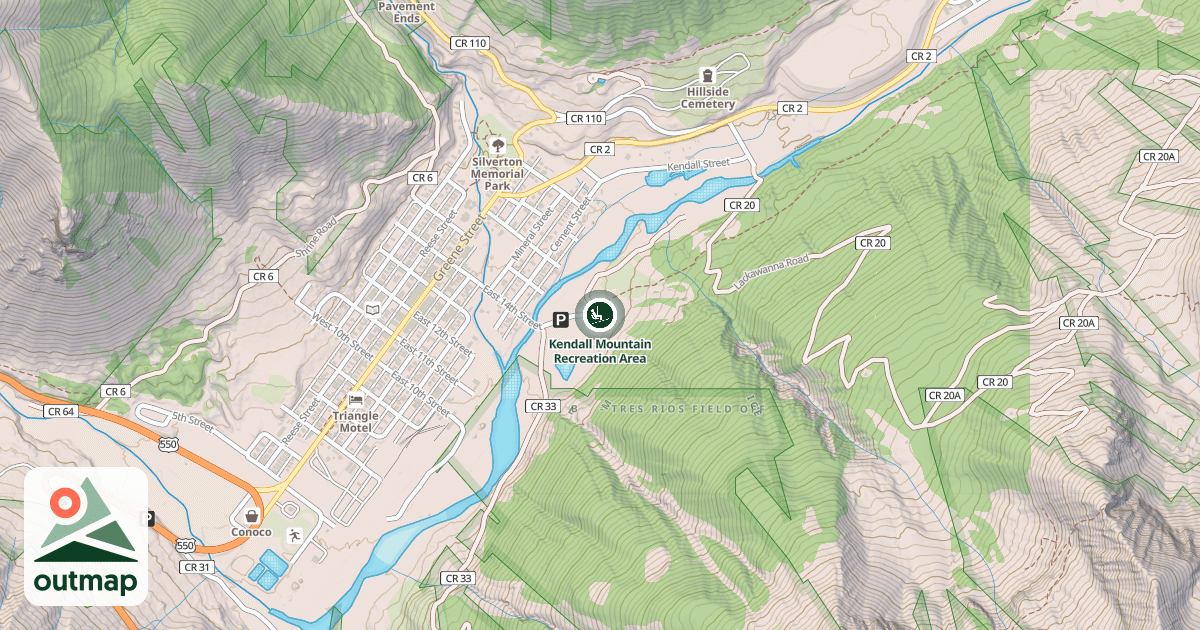 Map of Kendall Mountain Recreation Area